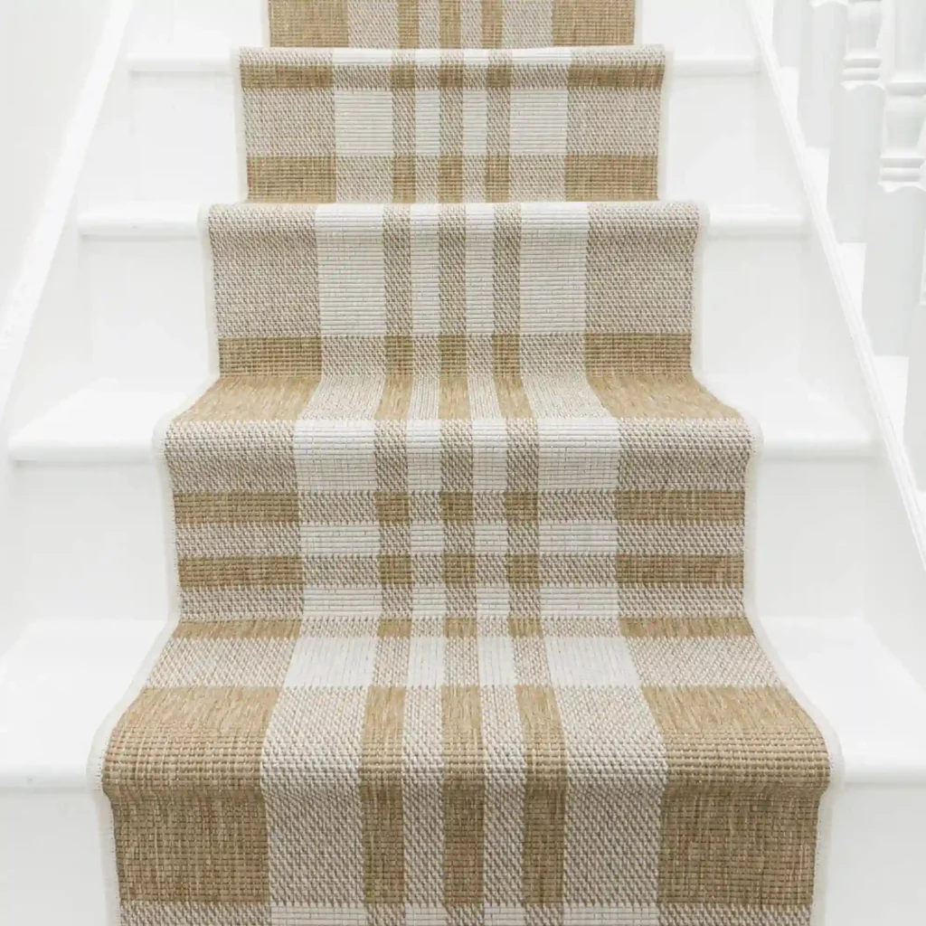 Chequered Brown Stair Runner In Dubai