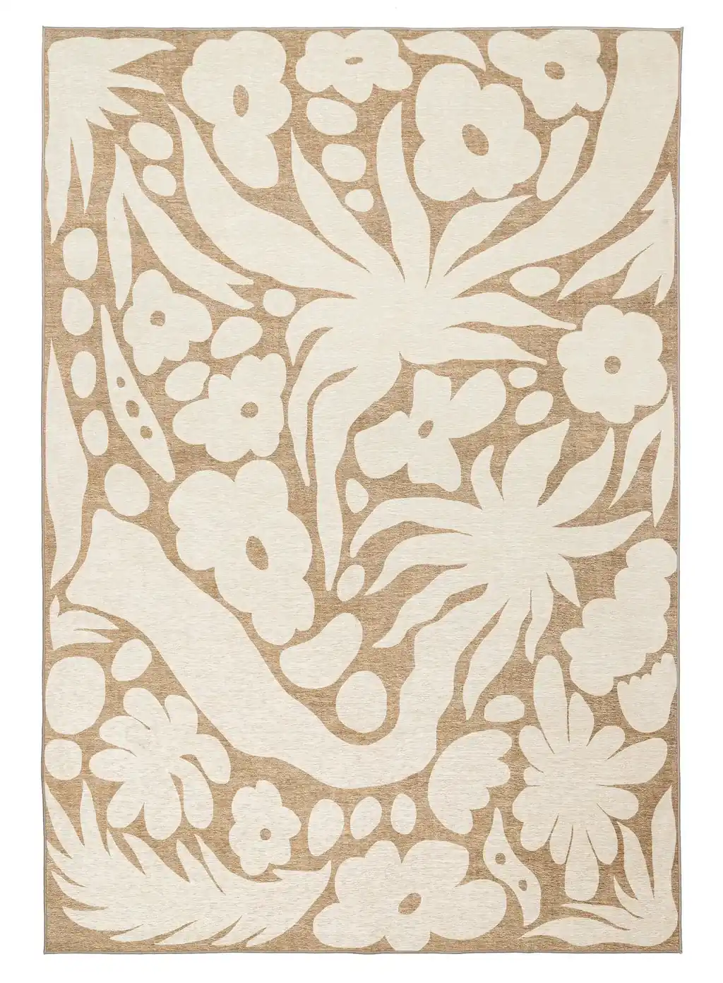Cheska Beige Cream Outdoor Washable Rug 1