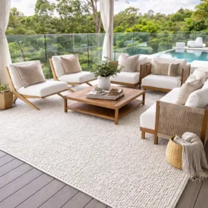 Kirsi Ivory Looped Outdoor PET Rug