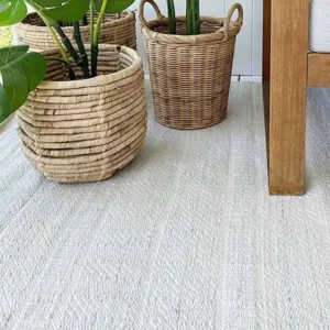 Loretta Cream and Grey Outdoor PET Rug