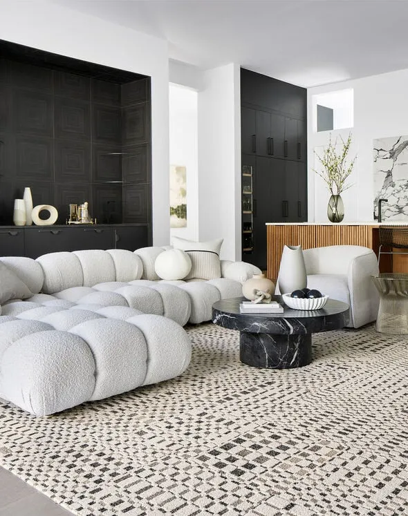 On The Square Living Room Carpet